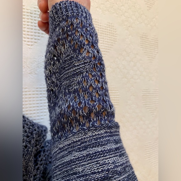 Carol Rose long dressy sweater. Navy blue and white - Picture 5 of 10